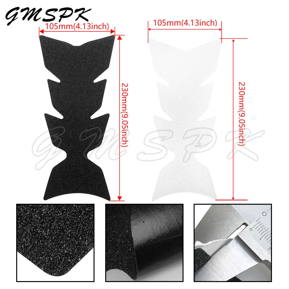 

Motorcycle Tank Pad Protector Sticker Frosted Black Fishbone Decals Fit for Kawasaki Ninja400 Z400 Ninja 400 Z400