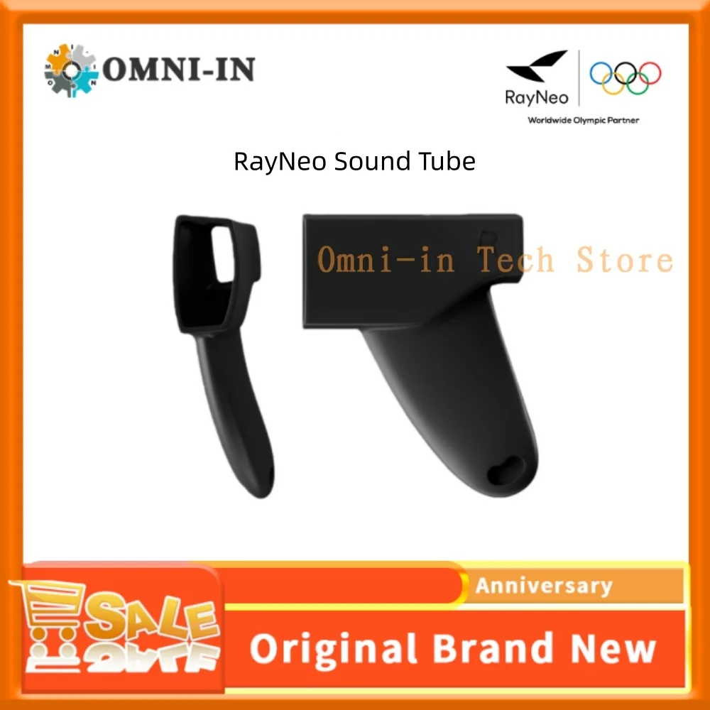 RayNeo Sound Tube for GT and GT Max AR Glasses – Official Acoustic Waveguide Accessory, Reduced Sound Leakage, 15dB Audio Boost