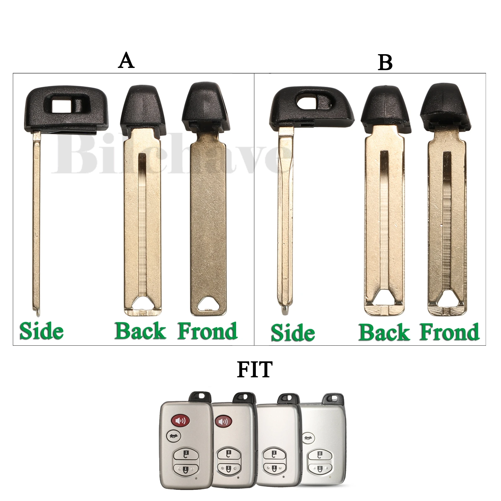 jingyuqin 10個入り リモートスマートカーキーブレード TOY40 TOY48 トヨタ カムリ アバロン RAV4 プリウスC カローラ HYQ14FBA 2012 2013 2014 2015用