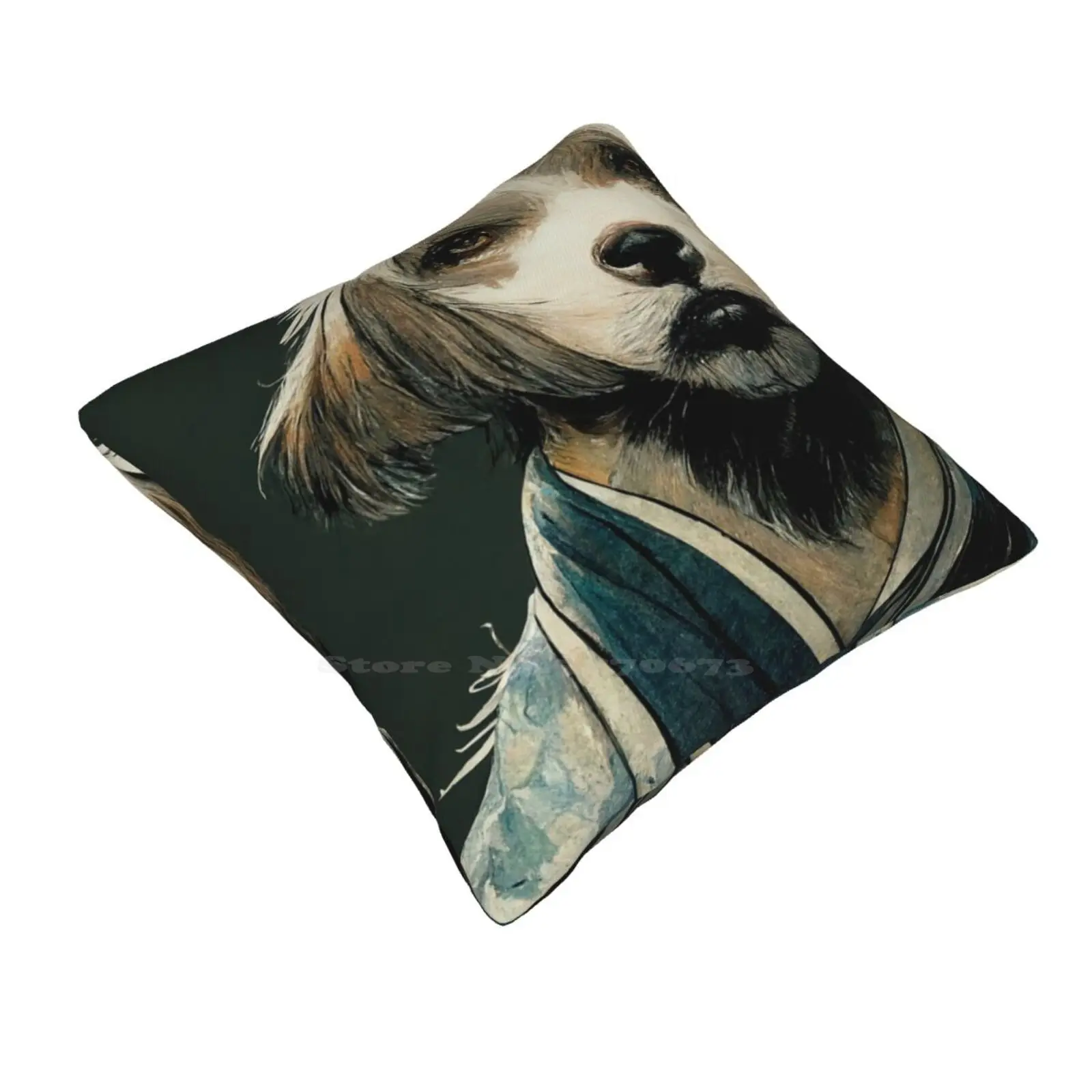 Samurai Dog Soft Comfortable Pillowcase Samurai Dog Japanese Dog Dog Kimono Stylish Dog Human Dog