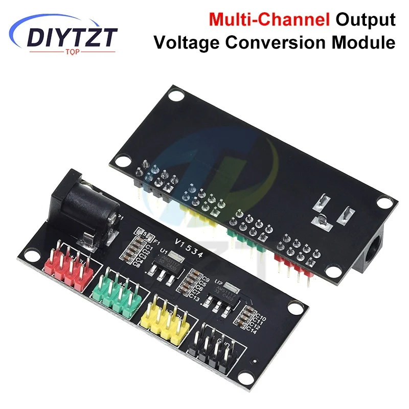 DIYTZT DC-DC 12 فولت إلى 3.3 فولت 5 فولت 12 فولت متعدد القنوات الناتج الجهد وحدة تحويل وحدة الطاقة