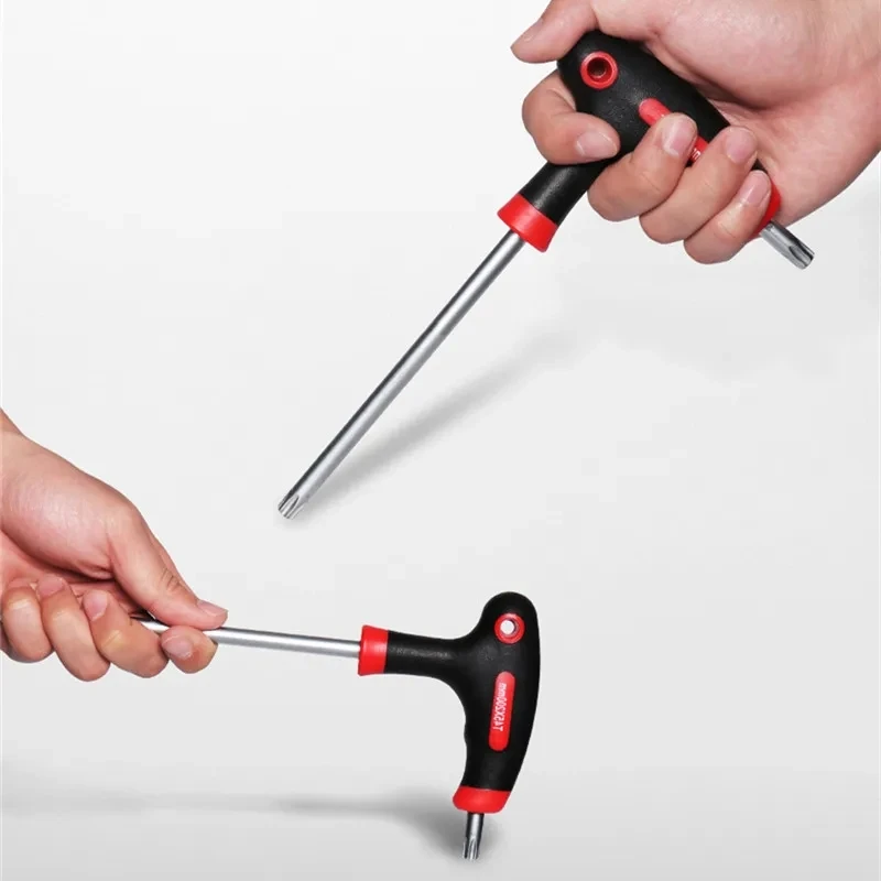 10PCS T-Handle Hex Key Allen Wrench Tool Set Star T-Handle torx Key Set with Convenient Storage Stand Spanner Screwdriver Tool