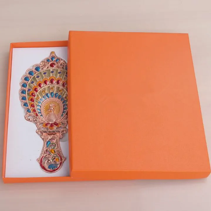 روسيا مرآة صغيرة محمولة باليد مع مجموعة مشط مرآة مستحضرات التجميل المحمولة الرجعية مرآة الأميرة سطح المكتب القابلة للطي #4