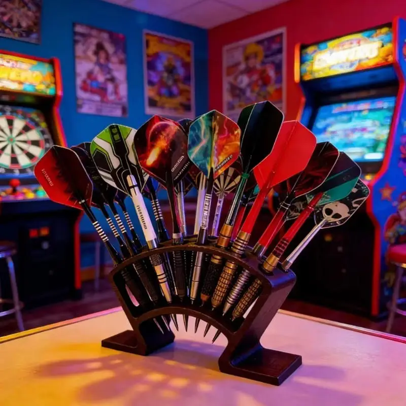 

Desktop Vertical Dart Storage Stand Compact Darts Organizer Holds 27 Darts Display Holder for Dart Enthusiast Gift