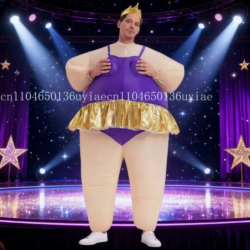 

Christmas Inflatable Ballet Costume Adult Wearing Ballet Inflatable Costumes Halloween Party Celebrating with Funny Costumes