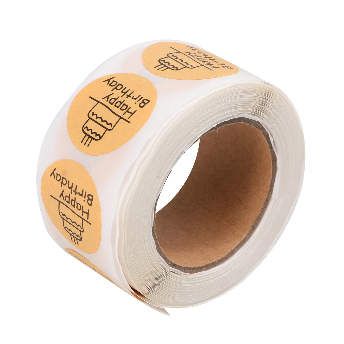 

1 Roll Happy Birthday Seal Sticker Self-Adhesive Round Label for Baking Gift Wrapping Packaging Envelope Adhesive Seal Decal