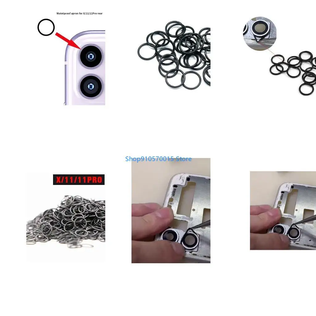 B95C 100 PCS Rubber Ring Near Dedicated to Big Hole Back Glass Repair Replacement