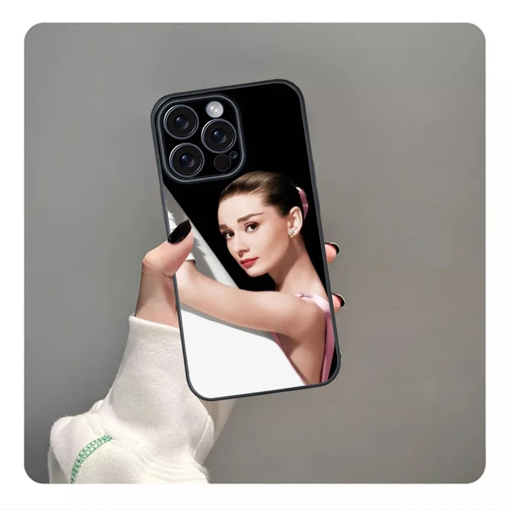 Audrey Hepburn Phone Case For iPhone 16 15 14 13 12 11 PRO MAX PLUS Mini TPU Soft to Skin-friendly case