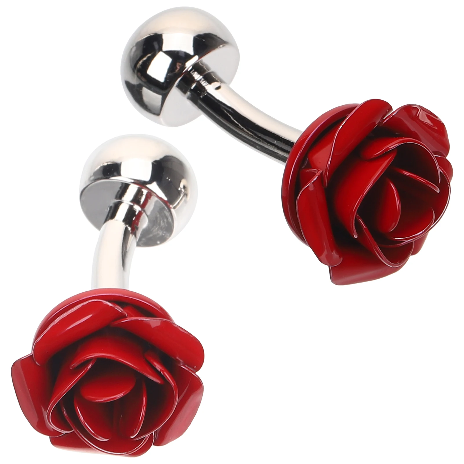 

2 Pcs Rose for Men Tuxedo Suit Accessories Premium Copper Flower Button Shirt Lightweight Lasting Wedding