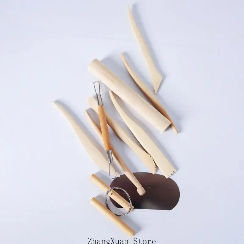 Tonkeramik-Formwerkzeug-Set, 10-teilig, mit kreisförmigem Trimmwerkzeug für Keramik, 3 x – Detail 7
