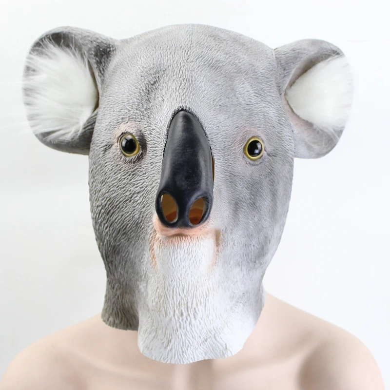 

Funny Parrot Dog Rhinoceros Hippo Cock Koala Animal Mask Latex Party Panda Unicorn Animal Mask Kid Party Halloween Mask