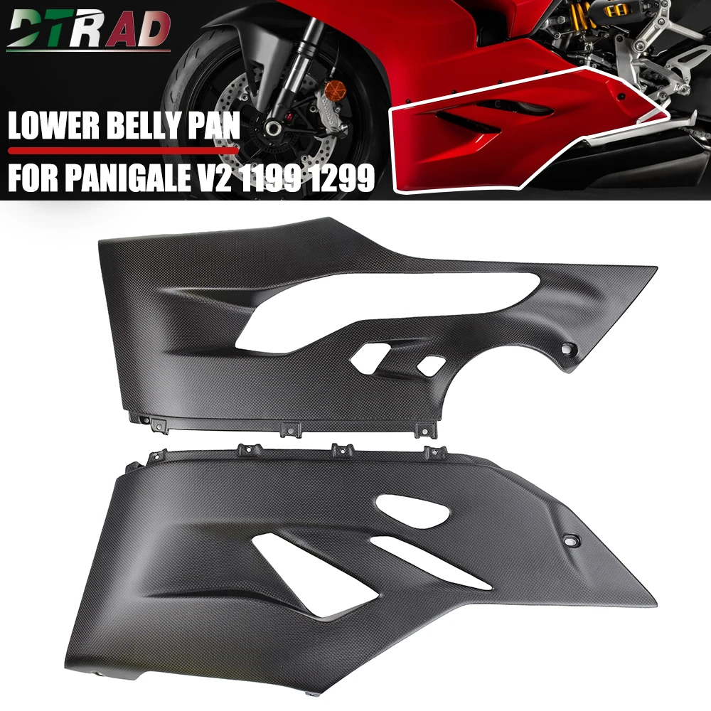 

For DUCATI PANIGALE V2 Carbon Fiber Motorcycle Accessories Lower Left Right Speciale Belly Pan Fairing Kit 899 959 1199 1299