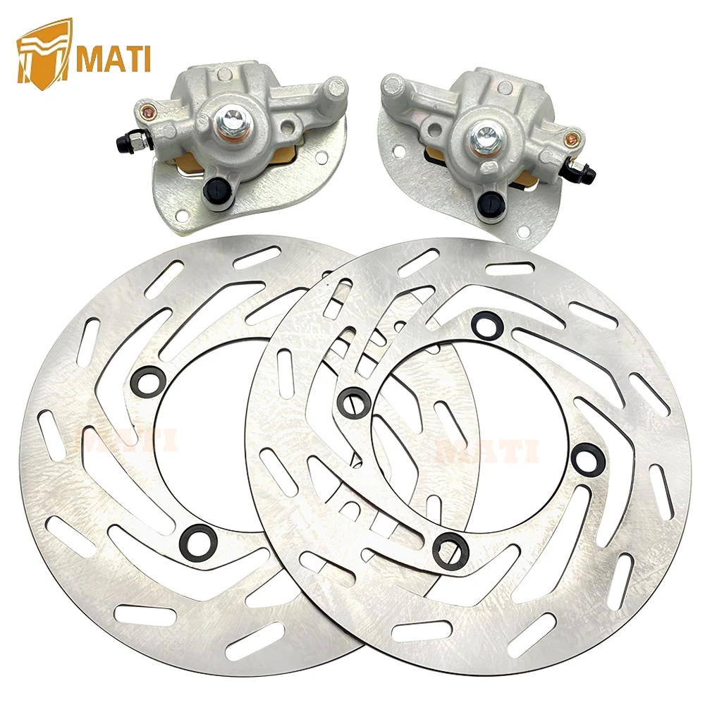 

MATI Front Left Right Brake Calipers & Disc Rotors for Yamaha Grizzly 550 YFM550 2009-2014 Grizzly 700 YFM700 2007-2020