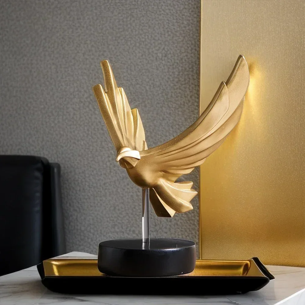 

Abstract Eagle Figurines Resin Animal Ornaments Living Room TV Cabinet Desk Accessories Luxury Interior Art Crafts Birthday Gift