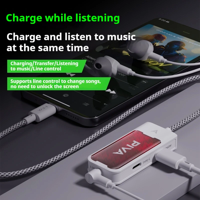 Adaptor Piva G41 G31 Tipe-c 60W Adaptor Antarmuka Pengisian Daya Cepat untuk Headphone Gaming PUBG Ponsel dan Tablet