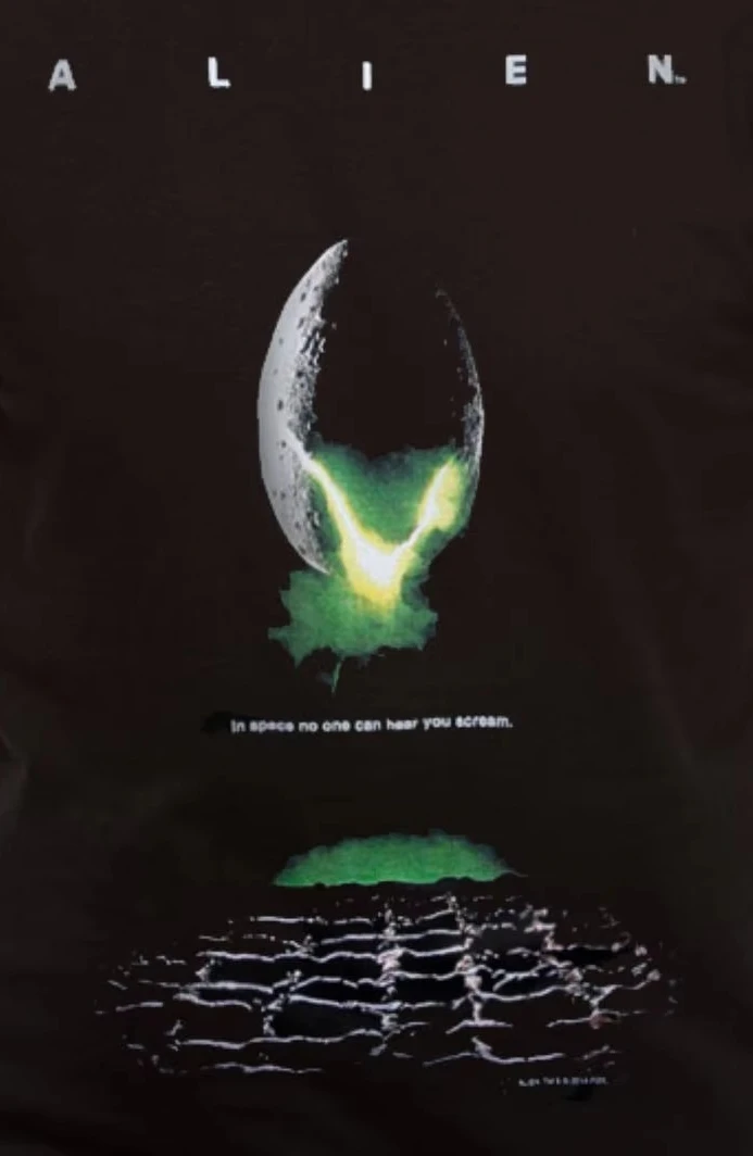 Alien Movie Poster T-Shirt 100% Cotton O-Neck Summer Short Sleeve Casual Mens T-shirt Size S-3XL