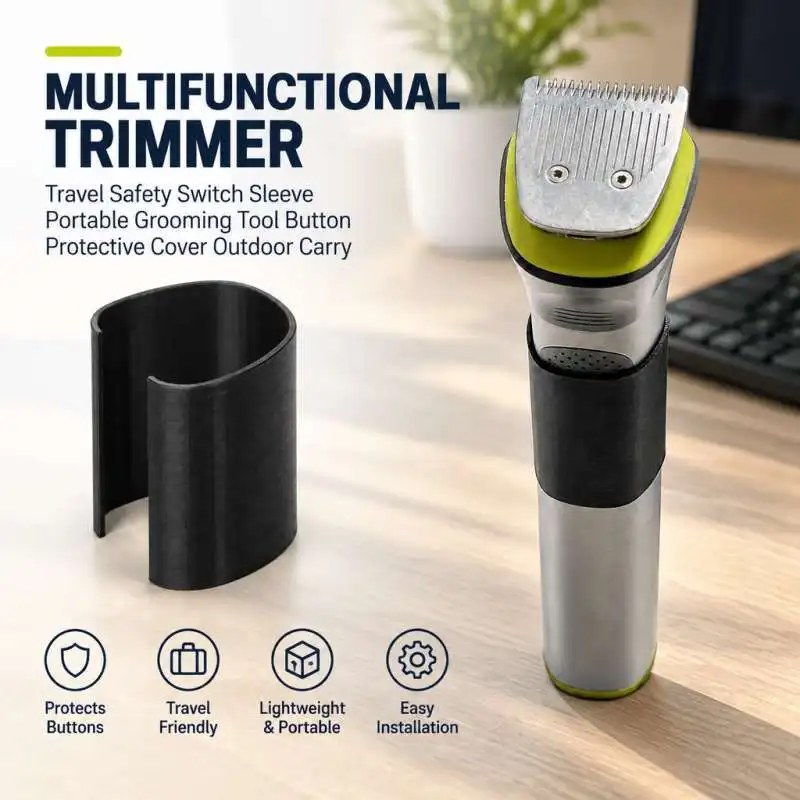 Multifunctional Trimmer Travel Safety Switch Sleeve Portable Grooming Tool Button Protective Cover Outdoor Carry