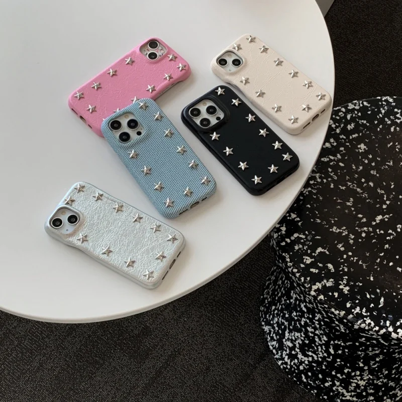 

Suitable for Apple17PROMAXFive-Pointed Star Cowboy Phone CaseiPhone16/15PRODurable and Anti-drop14Solid Color