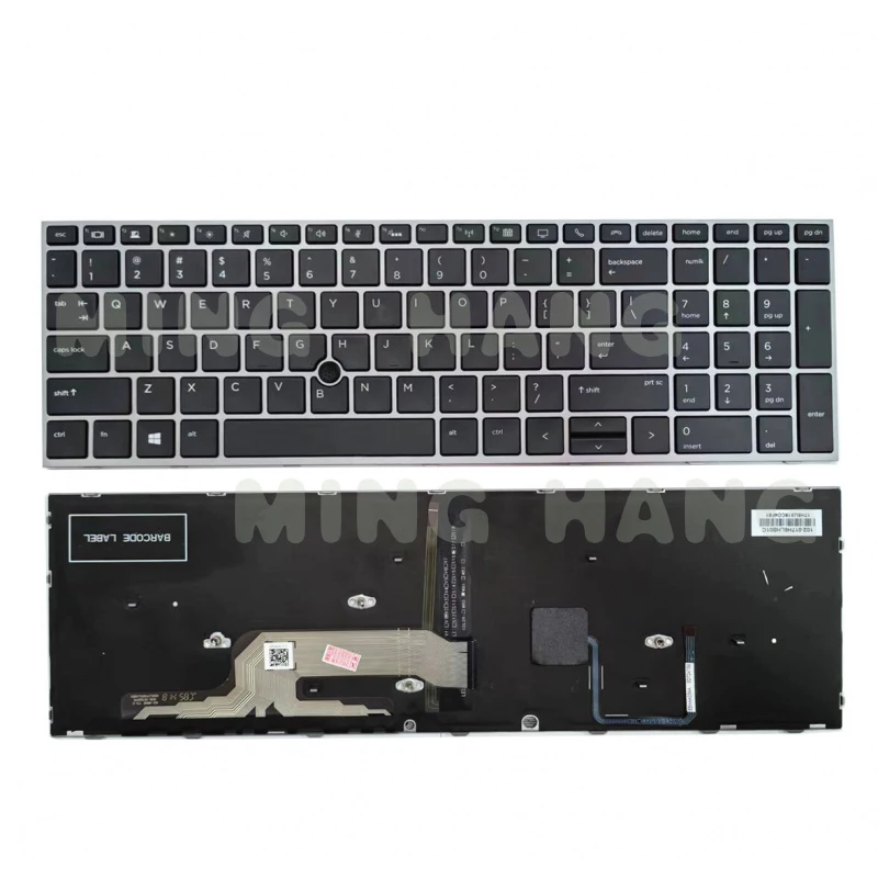 

l L28407-001 For HP ZBOOK 15 G5 17 G5 Keyboard Backlit Silver frame L12764-001