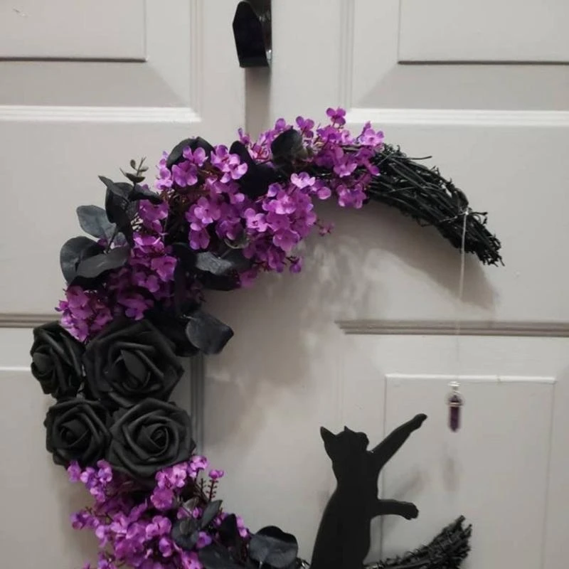 ghirlanda-halloween-per-porta-d'ingresso-luna-per-gatto-ghirlanda-fiori-ornamento-appeso-casa-colonica-decorazioni