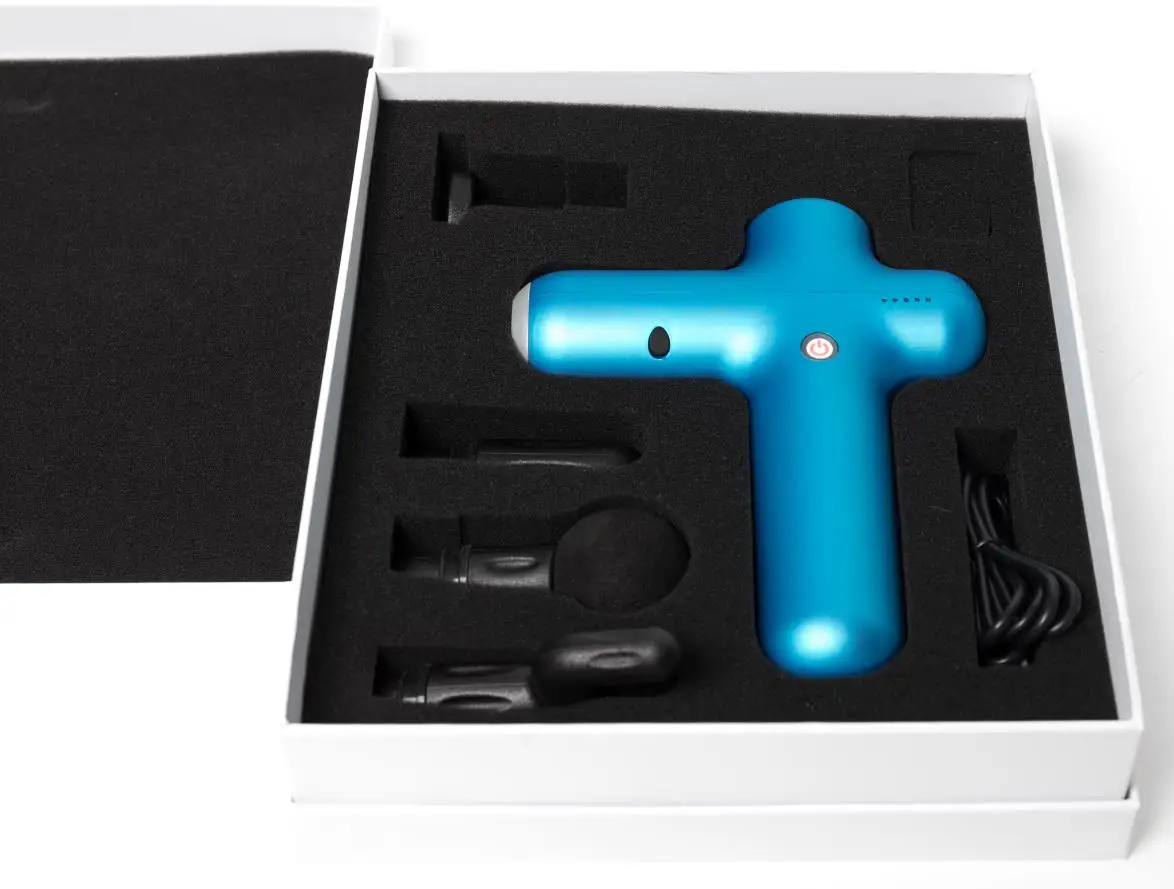 Massage Gun with Brushless Motor, 5-Speed, 4 Attachments, Deep Tissue Muscle Relaxation, Full Body Pain Relief, Quiet Operation