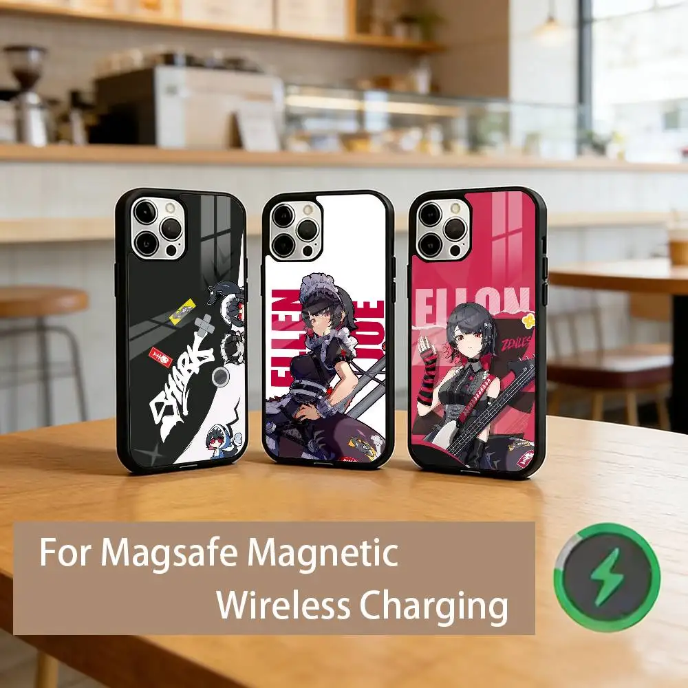 

ZZZ E-Ellen Phone Case For iPhone17,16,15,14,13,12,11 Plus,Pro Magnetic For Magsafe Wireless Charging