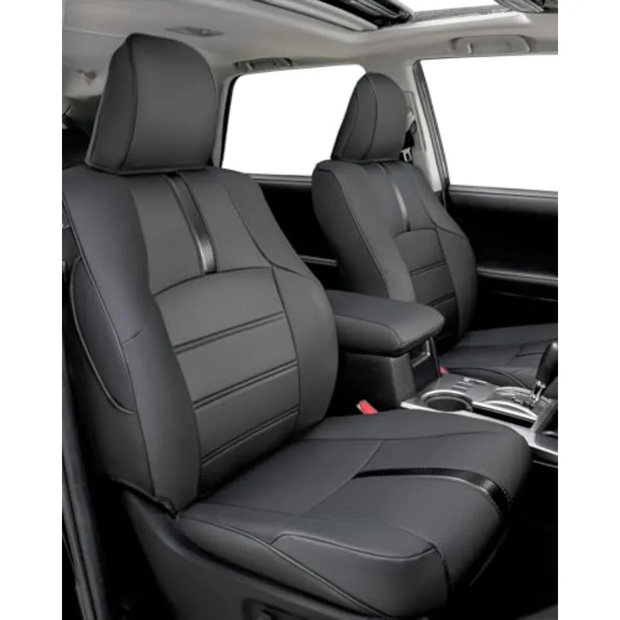 

Чехлы для сидений Toyota 4Runner 2011-2024, только для 5 мест, полный комплект, водонепроницаемые, кожаные, черные, премиум-качество, подходят для 2012-2023 годов выпуска