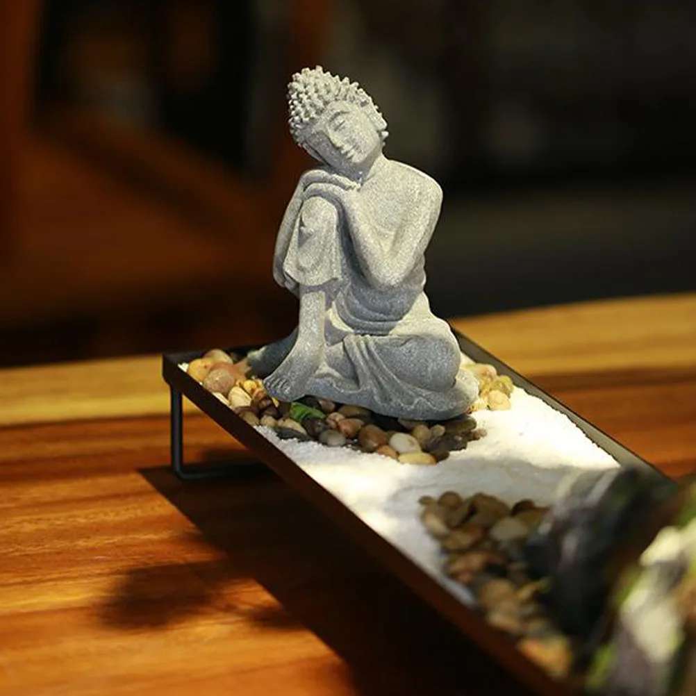 

Buddha Statue Ornament Praying Baby Indoor Decor Table Decoration Positivity Sculpture Decorate
