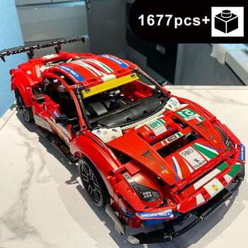 Technic Famous 488 City Racing Car Building Blocks MOC 42125 Bricks Super Sports Cars Model Boys Assembly Toys Children Gifts