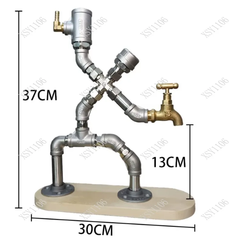 Stainless Steel Robot Wine Dispenser Upside down Drinks Stand Bottle Rack for Home Bar Decorative Kitchen Storage