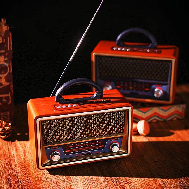 Radio portabel M-157BT FM AM SW, 3 band Radio dengan speaker gigi biru dan pemutar musik USB TF BT kotak suara Radio nostalgia