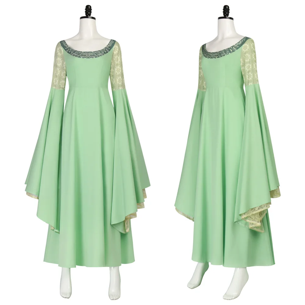 할로윈 반지의 제왕 알빈 코스튬, 엘프 공주 알빈 드레스 코스프레 무대 의상