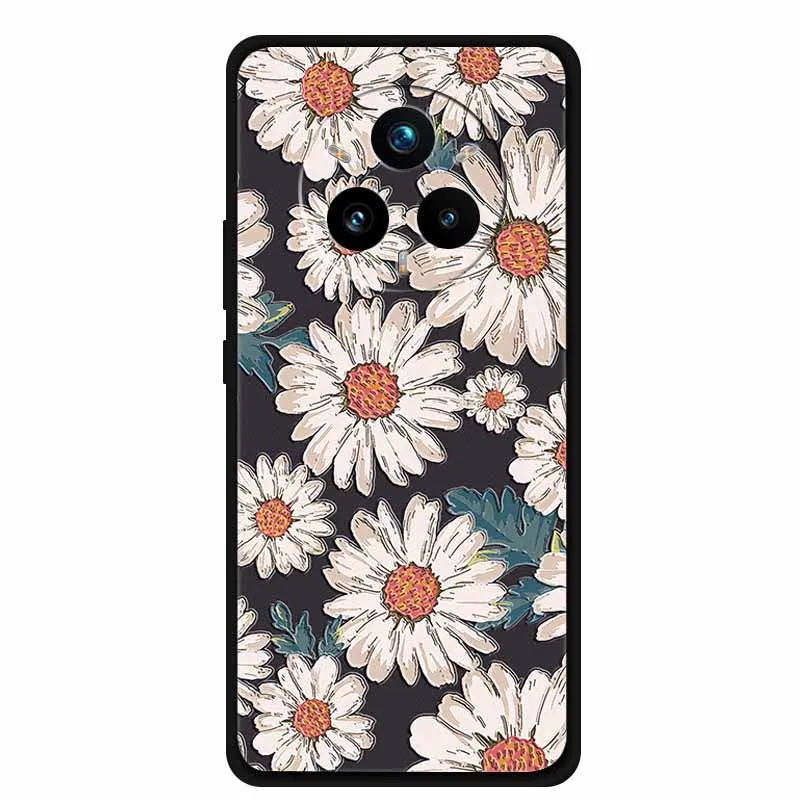 3D Emboss Phone Case For Realme 14 Pro Plus Coque Funda Black Silicone Soft Back Cover Case For Realme 14 Pro Plus Case Shell