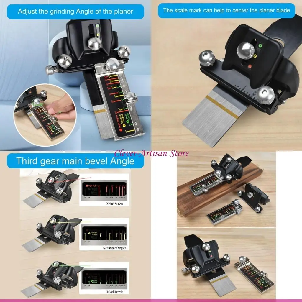 

E06B Essential Care Tool Adjustable Honing Guide Sharpener for Culinary Experts