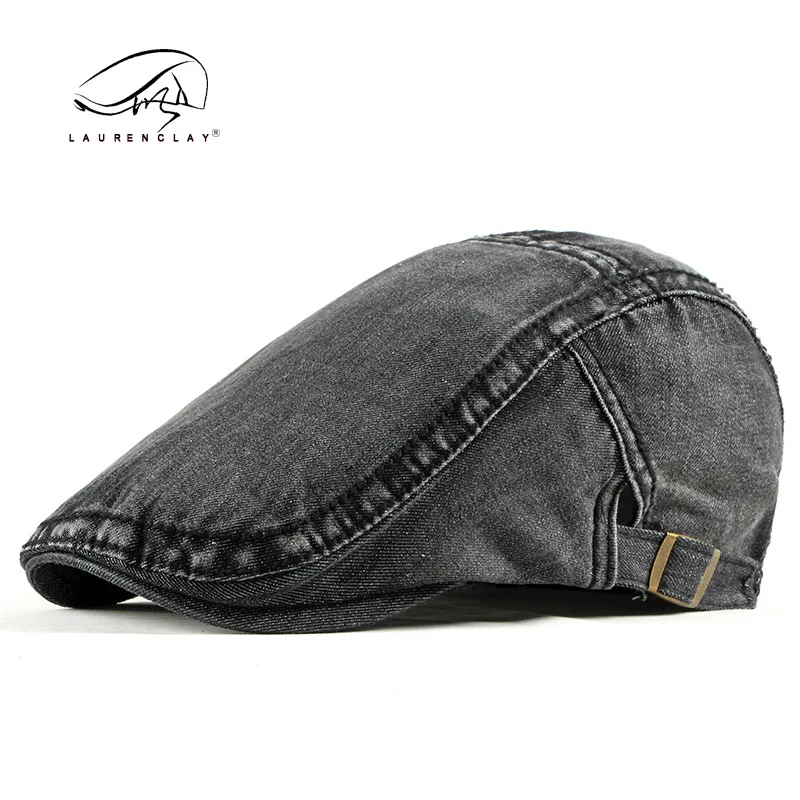 Unisex Denim Newsboy Hats Flat Ivy Gatsby Cabbie Driving Berets Hat Cotton Dad Cap for Men Women