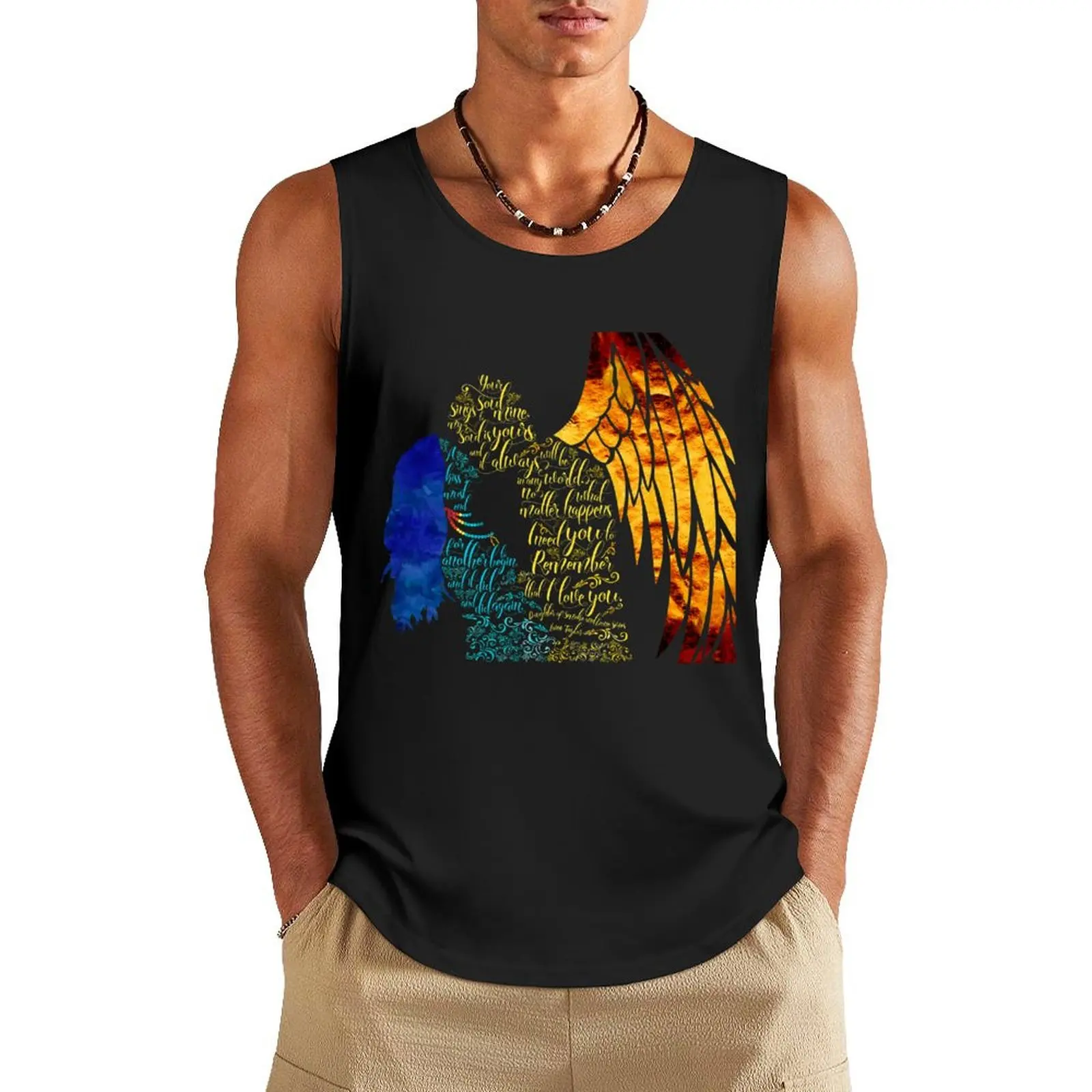 

Your soul sings to mine... - Akiva. Daughter of Smoke and Bone. Tank Top gym clothing sleeveless shirt man