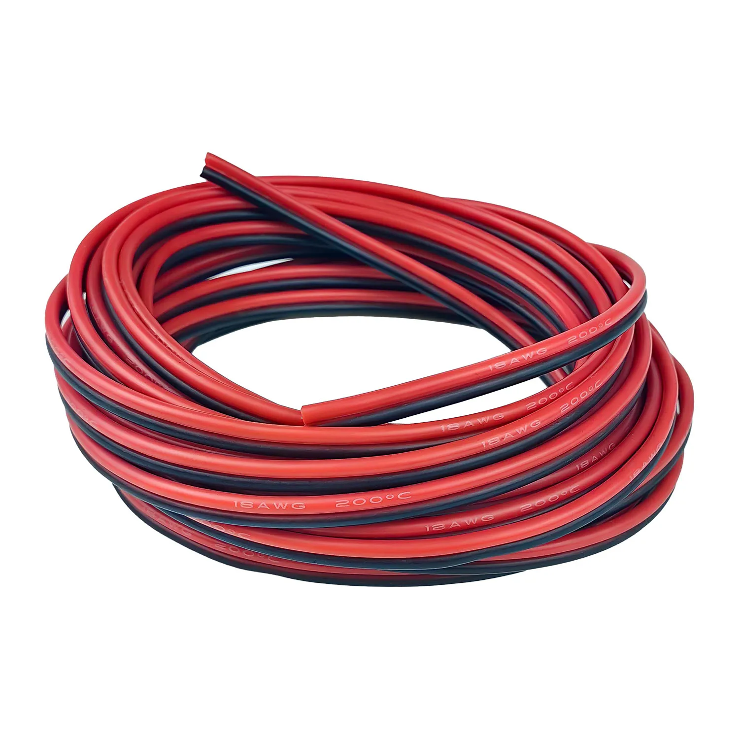 1m/3m/5m/10m Red Black 2 Parallel Wire 8-10-12-14-16-18-20-22-24-26-28-30 Gauge Electrical Silicone Tinned Copper 2 Pin Wire