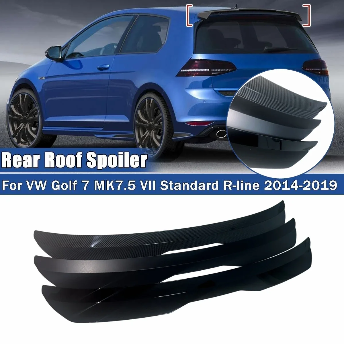 For VW Golf MK6 MAX 2008-2013 Golf 7 MK7.5 VII Standard R-Line 2014-2019 Car Rear Roof Spoiler Rear Trunk Spoiler Wing Lip