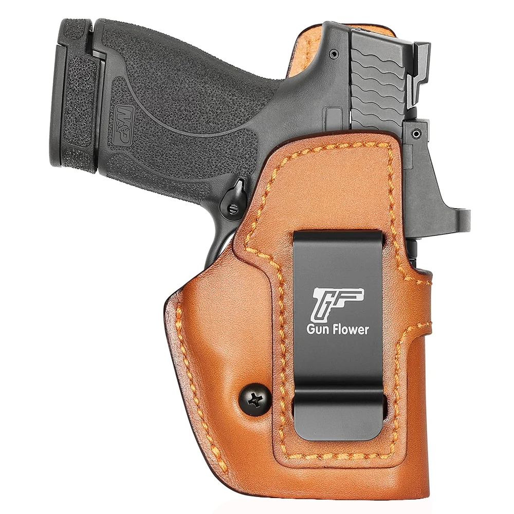 m-p-シールドプラス、m-p-シールド-m20、m-p-シールド-オリジナル-10-に適合、iwb-レザーホルスター、インサイドウエストバンド隠し持ち、右利き用