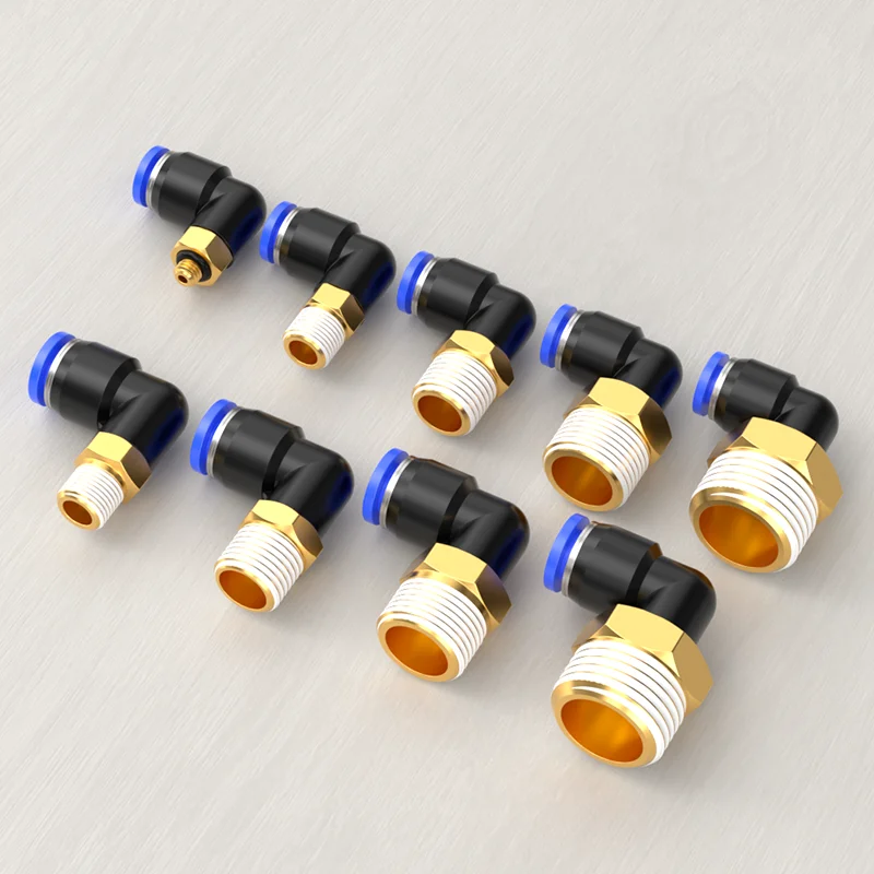 Pneumatic Air Connector Fitting PC/PCF/SL/PB/PX/PL 10mm 12mm 14mm 16 Thread M5 3/4" 1 2 way Hose Fittings Pipe Quick Connectors