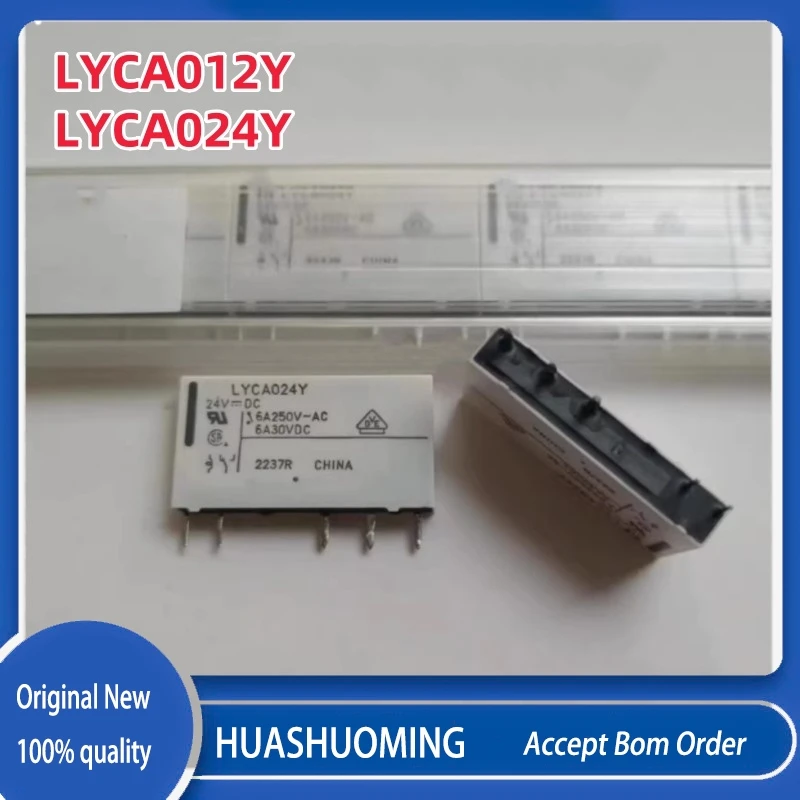 5Pcs/LOT  New FTR-LYCA012Y LYCA012Y FTR-LYCA024Y LYCA024Y  LYCA012Y 5PINS 6A 12VDC 24VDC