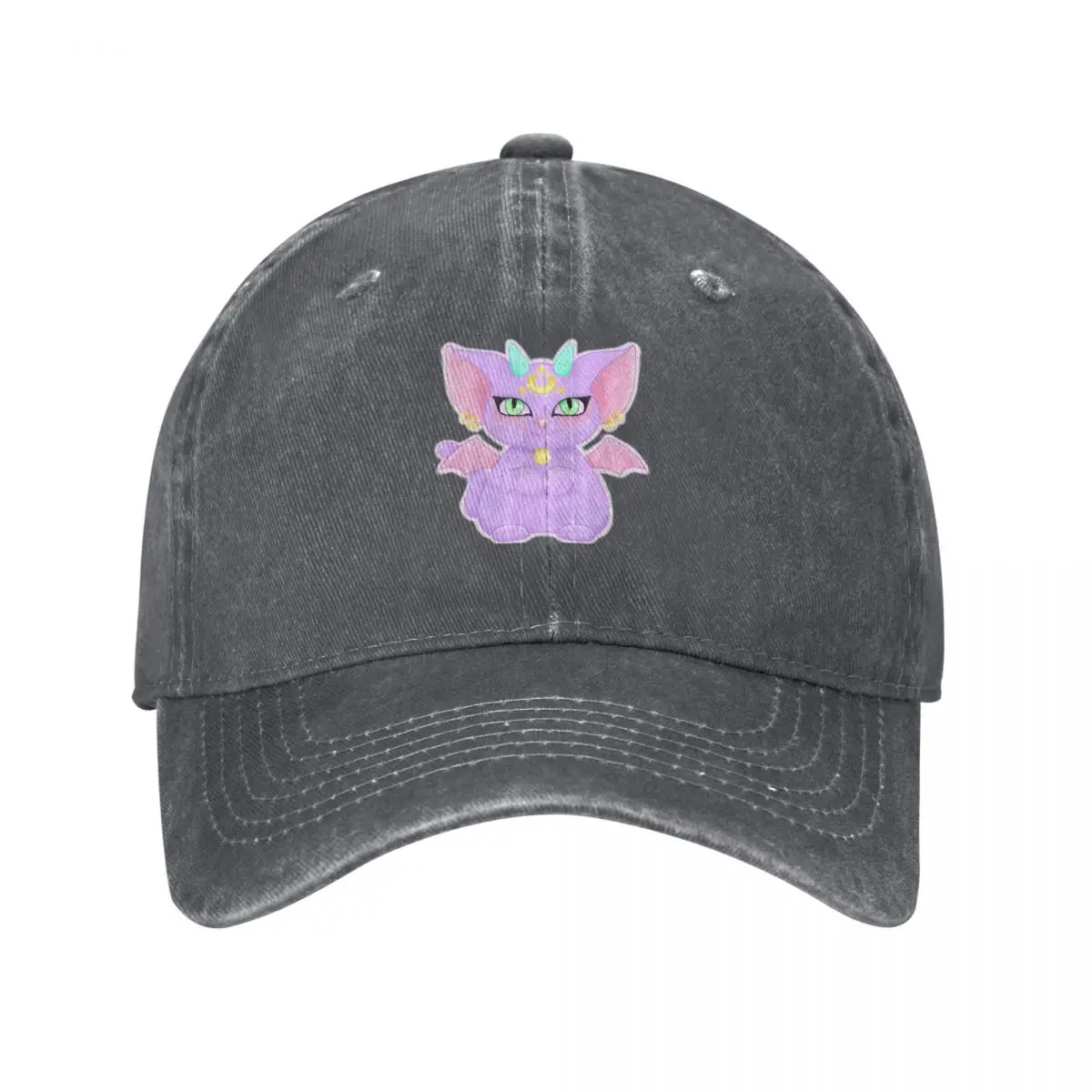 Kawaii Pastel Demon Luna Cat Baseball Cap Dropshipping Fashion Beach Golf Wear New Hat Hats For Women Men's