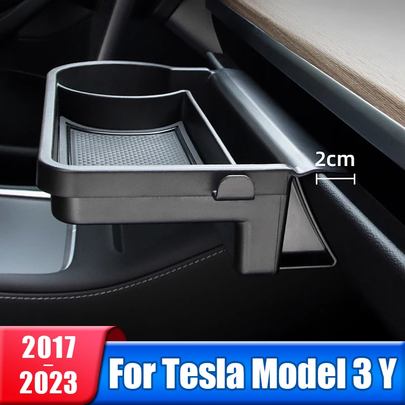 Car Storage Box For Tesla Model 3 Y 2017- 2021 2022 2023 2024 Co-pilot Gloove Box Tray Cup Holder Plastic Organizer Accessories