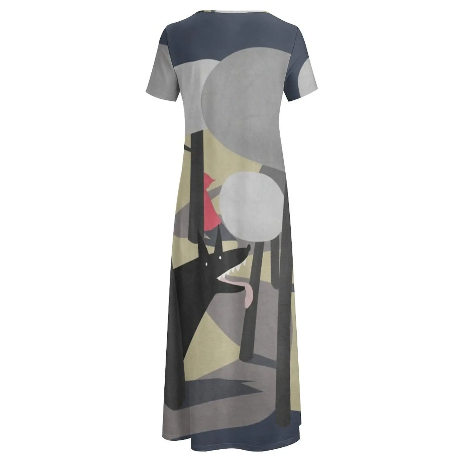 RED RIDING-Robe de salle de bain OD, col rond, manches courtes, robe de soirée d'été