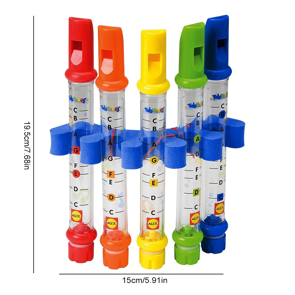 5 Stück wasserdichte Panflöten mit Musikbuch für Bad, Anfänger, Musikliebhaber, einfach zu spielende Bambusflöten, pädagogisches Geschenk – Detail 8