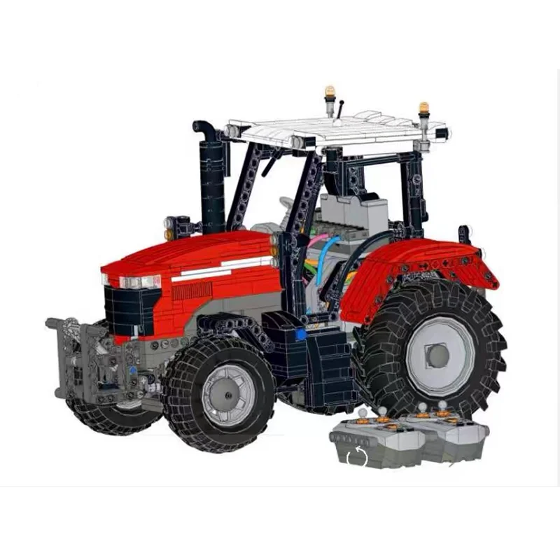 農業用車両トラクター 組み立てブロックセット 7700S IRリモコン テクニックモデル 1220ピース 多機能電動玩具