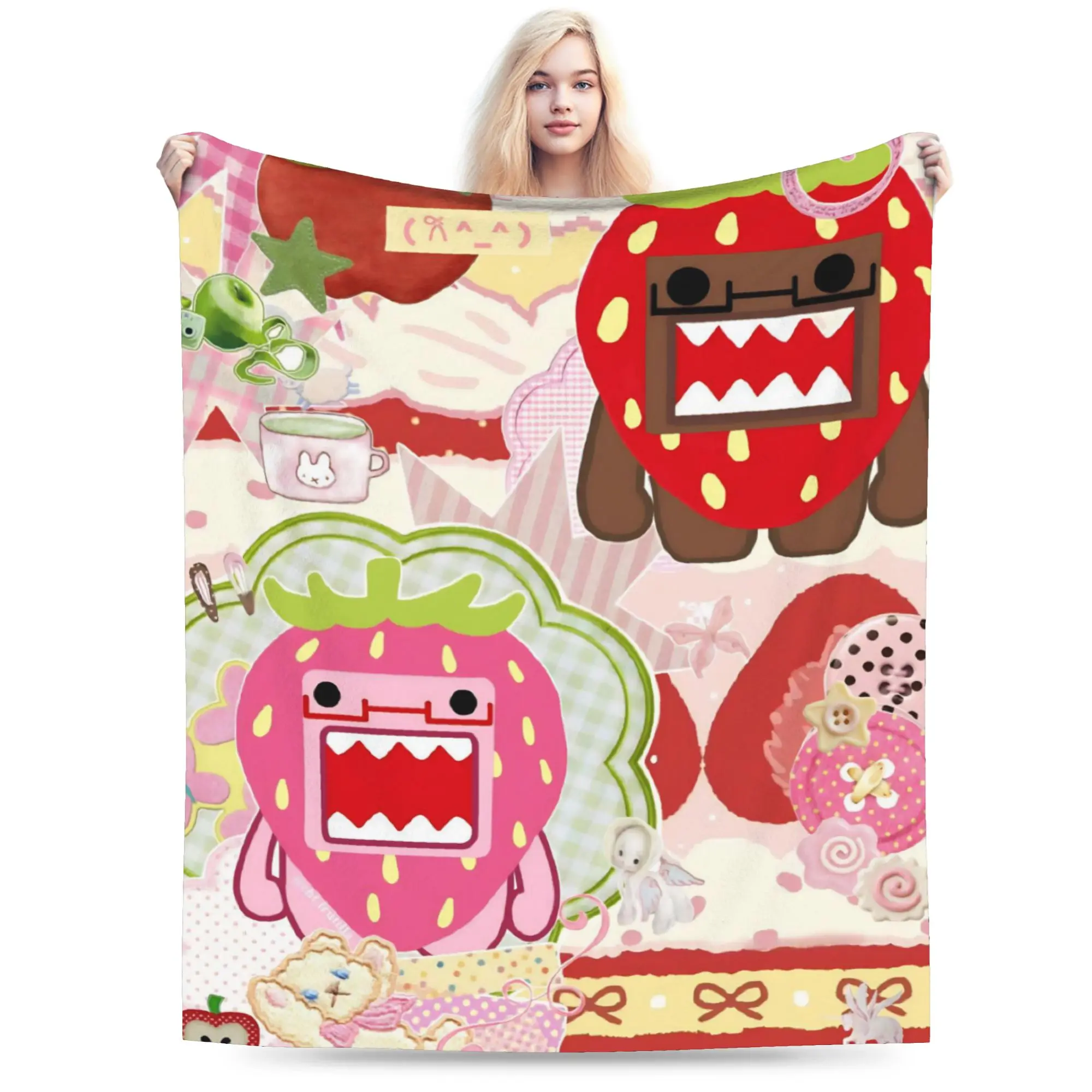 Domo Kun Blanket Super Soft Cozy  Throw Blankets for Bed 50x60 Inch Multiple Sizes Quilt