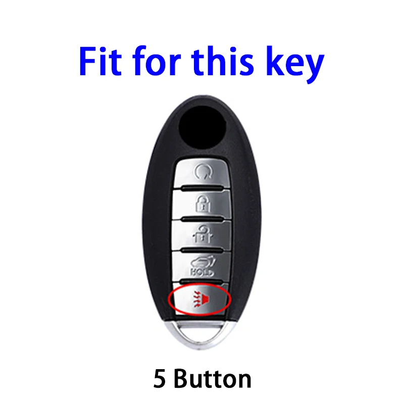 5Buttons Car Key Case Cover Chain For Nissan Patrol Y62 Altima Maxima Infiniti FX G37 Q60 QX50 QX70 Smart Remote Key Accessories