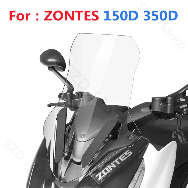 For Zontes 150D 350D 150 350 D ZT150D ZT150T-D ZT350D ZT350T-D3 Motorcycle Touring Windshield Windscreens Wind Deflectors Clear