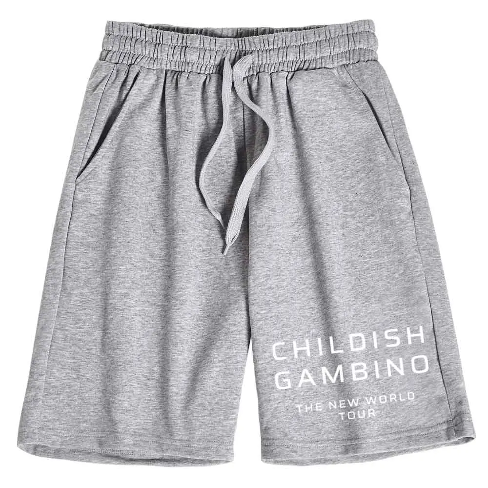 Childish Gambino The New World Tour 2024 Cotton Trousers Unisex Casual Beach Summer Printing Short Pants Regular